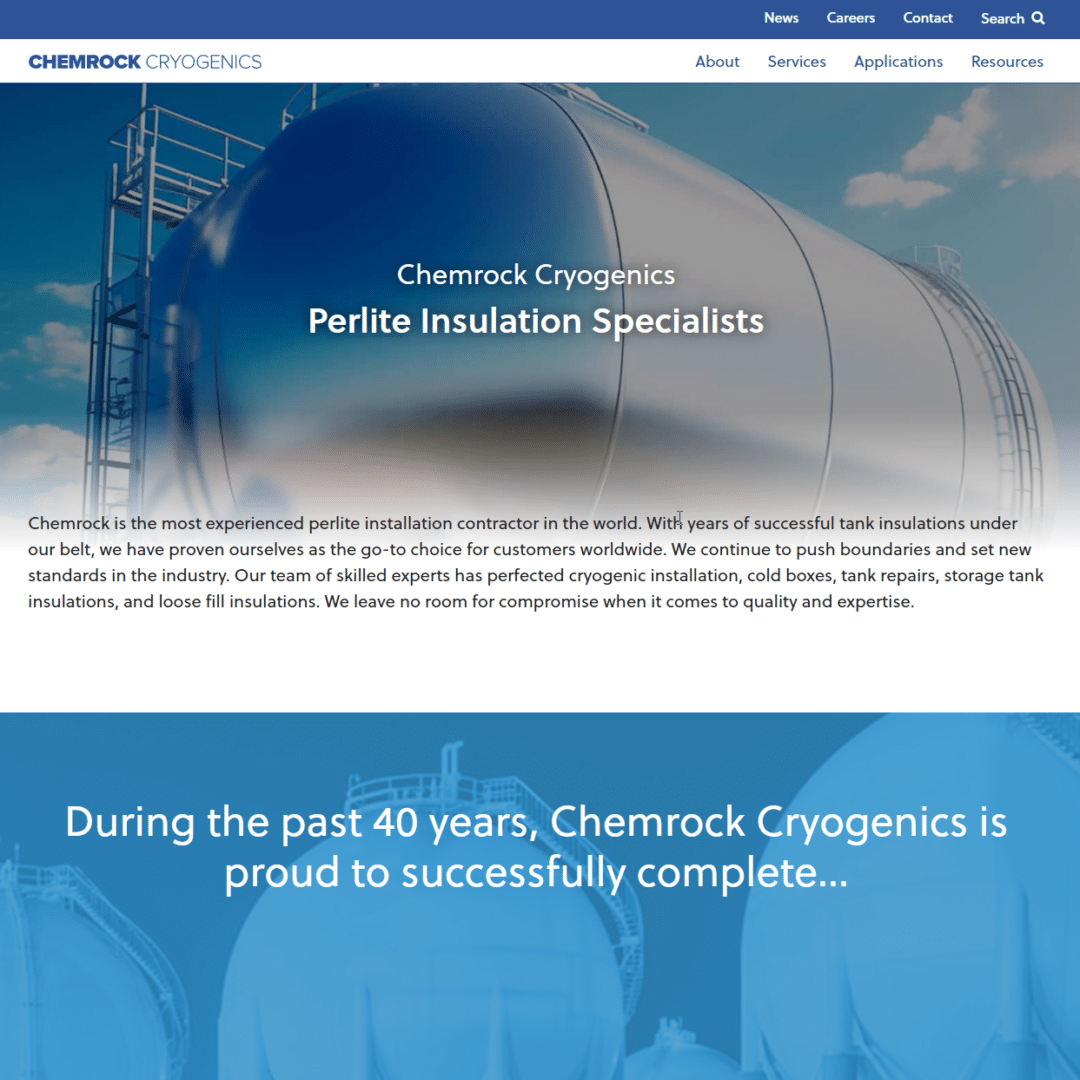 Chemrock Cryogenics launches new website